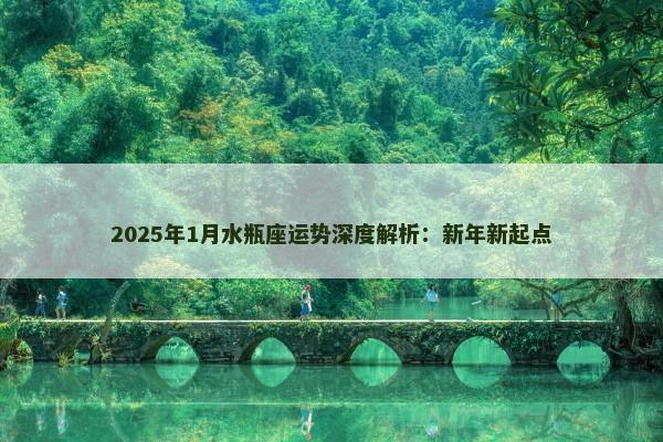 2025年1月水瓶座运势深度解析：新年新起点