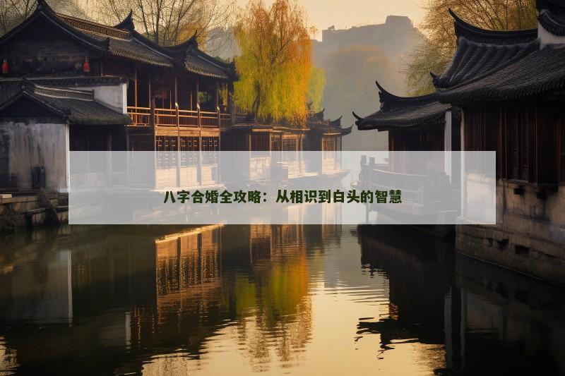 八字合婚全攻略：从相识到白头的智慧