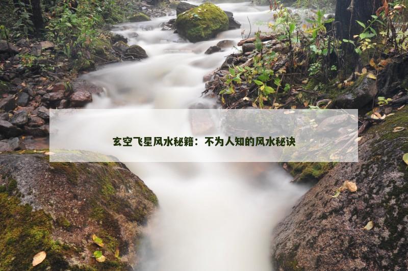 玄空飞星风水秘籍：不为人知的风水秘诀