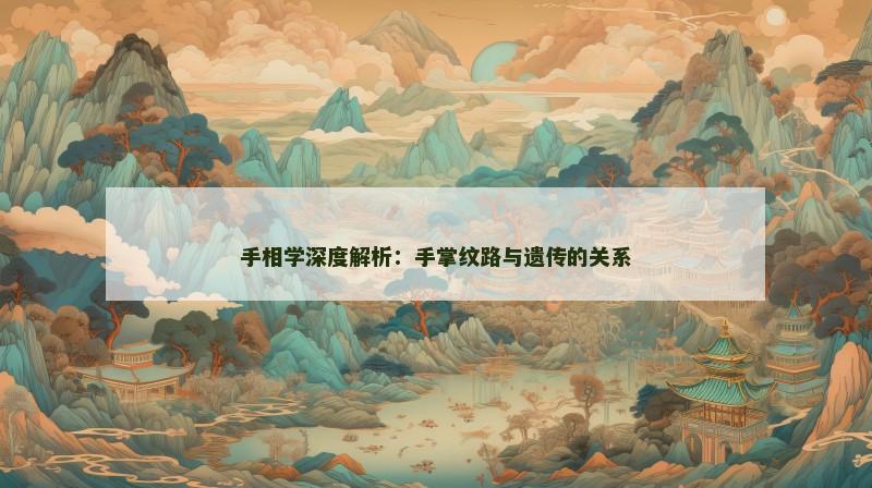 手相学深度解析：手掌纹路与遗传的关系