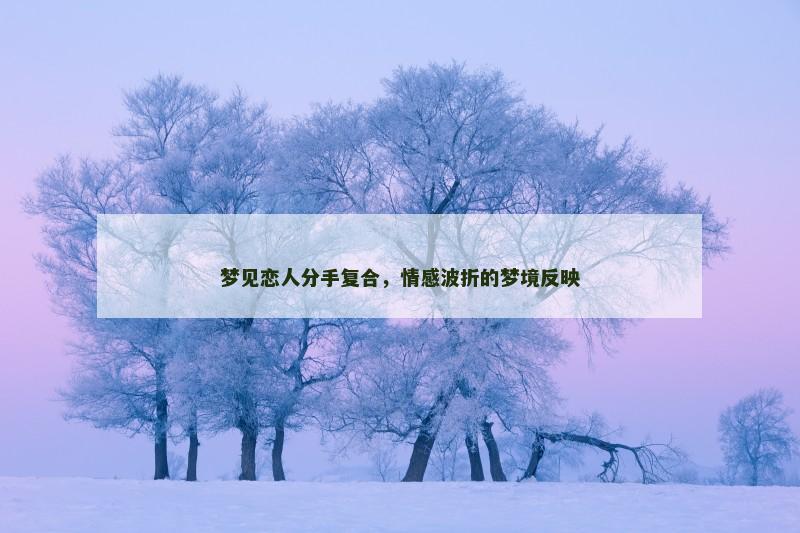梦见恋人分手复合，情感波折的梦境反映