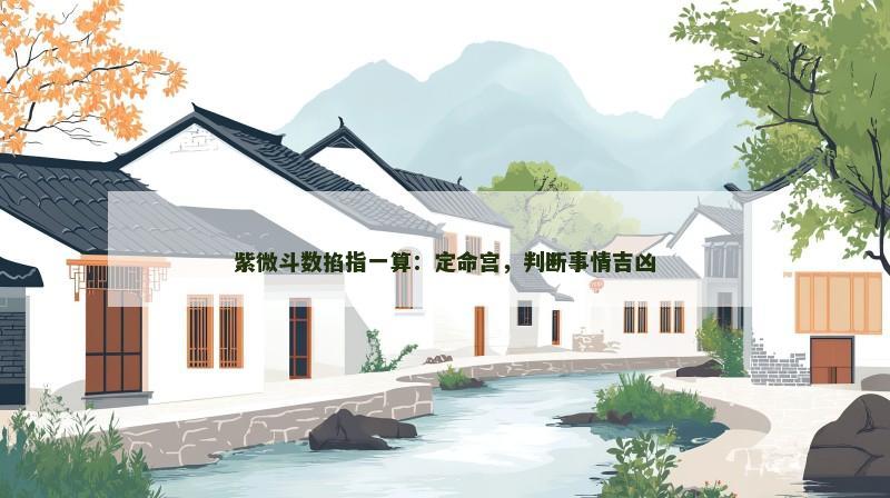 紫微斗数掐指一算：定命宫，判断事情吉凶