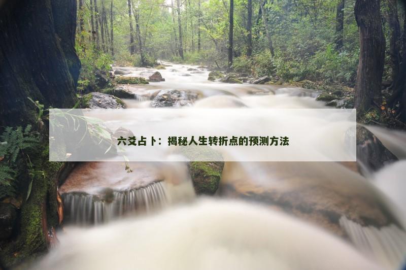 六爻占卜：揭秘人生转折点的预测方法
