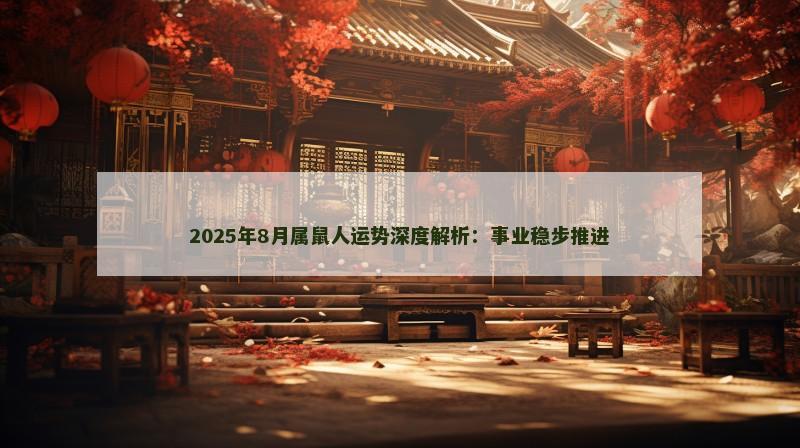 2025年8月属鼠人运势深度解析：事业稳步推进