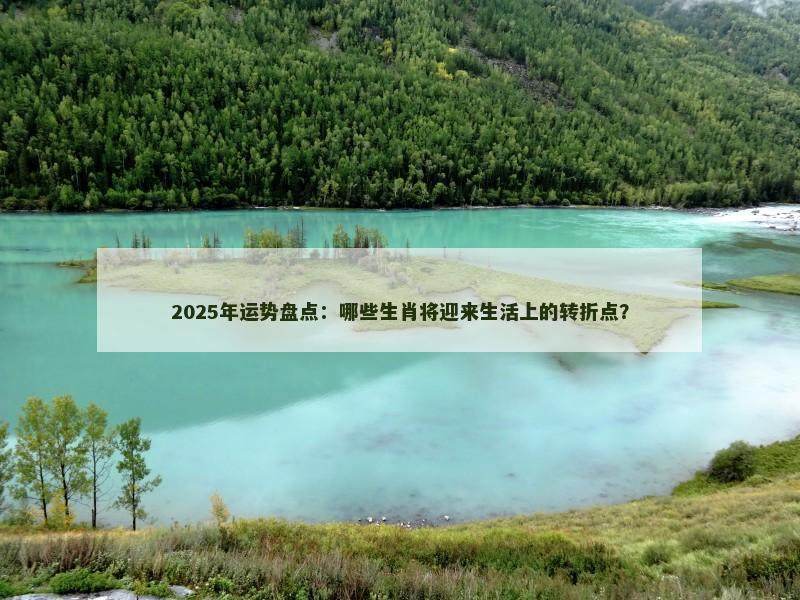 2025年运势盘点：哪些生肖将迎来生活上的转折点？