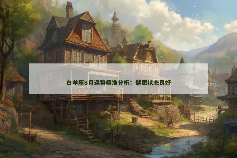 白羊座8月运势精准分析：健康状态良好