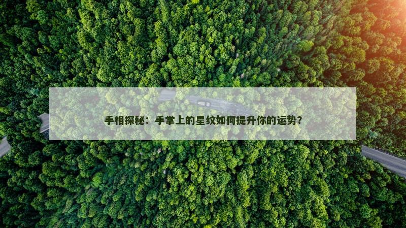 手相探秘：手掌上的星纹如何提升你的运势？