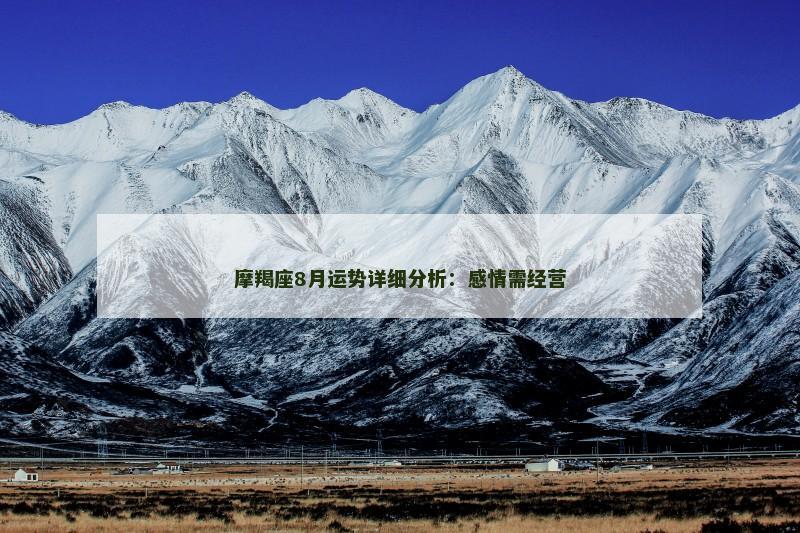 摩羯座8月运势详细分析：感情需经营