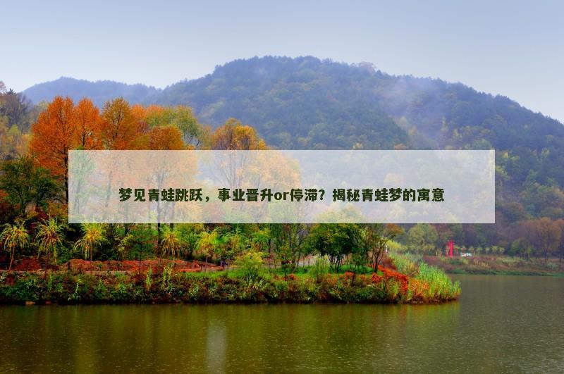 梦见青蛙跳跃，事业晋升or停滞？揭秘青蛙梦的寓意