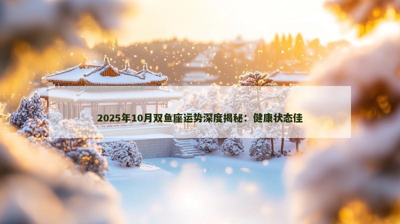 2025年10月双鱼座运势深度揭秘：健康状态佳