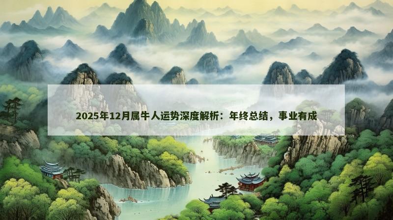 2025年12月属牛人运势深度解析：年终总结，事业有成