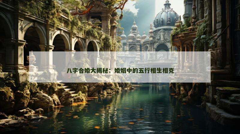 八字合婚大揭秘：婚姻中的五行相生相克