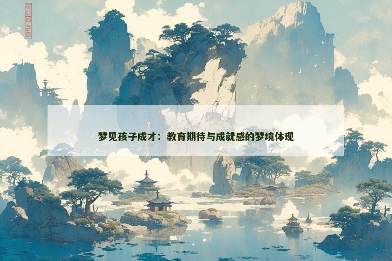 梦见孩子成才：教育期待与成就感的梦境体现
