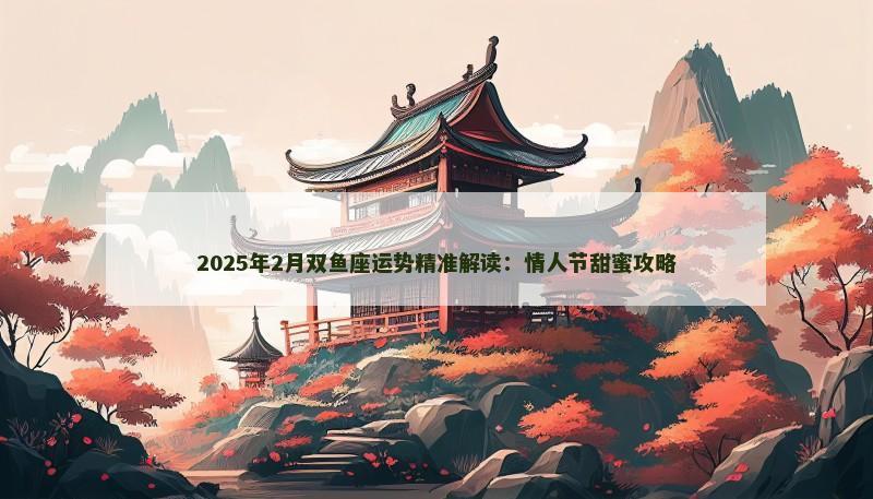 2025年2月双鱼座运势精准解读：情人节甜蜜攻略