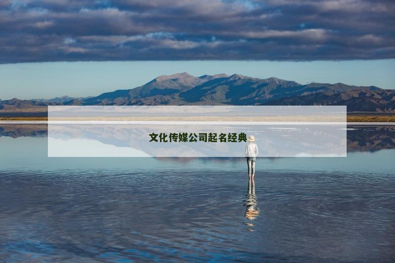 文化传媒公司起名经典