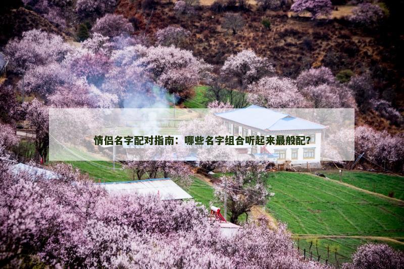 情侣名字配对指南：哪些名字组合听起来最般配？