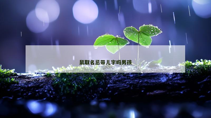 鼠取名忌带儿字吗男孩