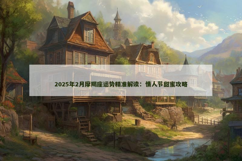 2025年2月摩羯座运势精准解读：情人节甜蜜攻略