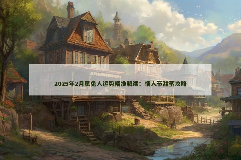 2025年2月属兔人运势精准解读：情人节甜蜜攻略