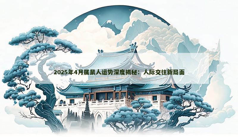 2025年4月属鼠人运势深度揭秘：人际交往新局面
