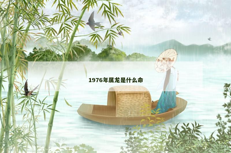 1976年属龙是什么命