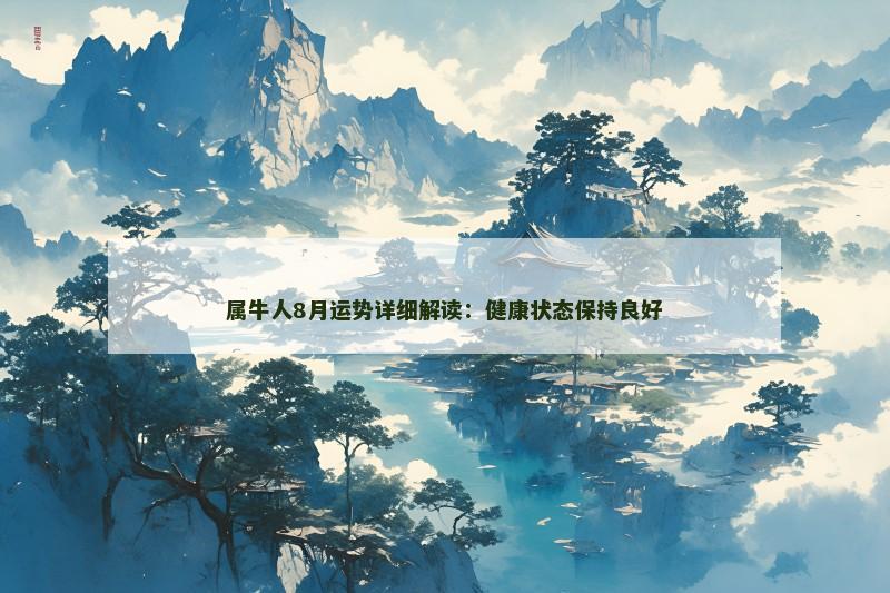 属牛人8月运势详细解读：健康状态保持良好