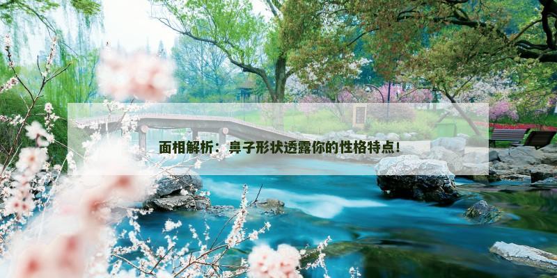 面相解析：鼻子形状透露你的性格特点！