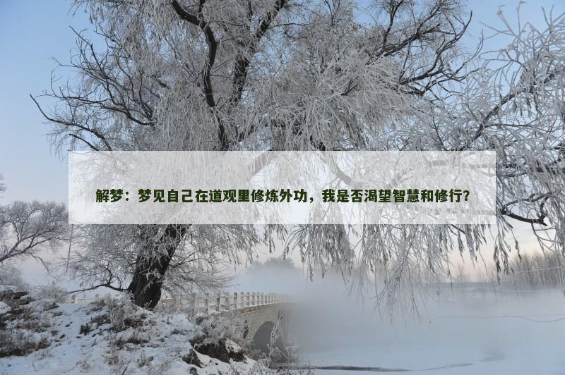 解梦：梦见自己在道观里修炼外功，我是否渴望智慧和修行？