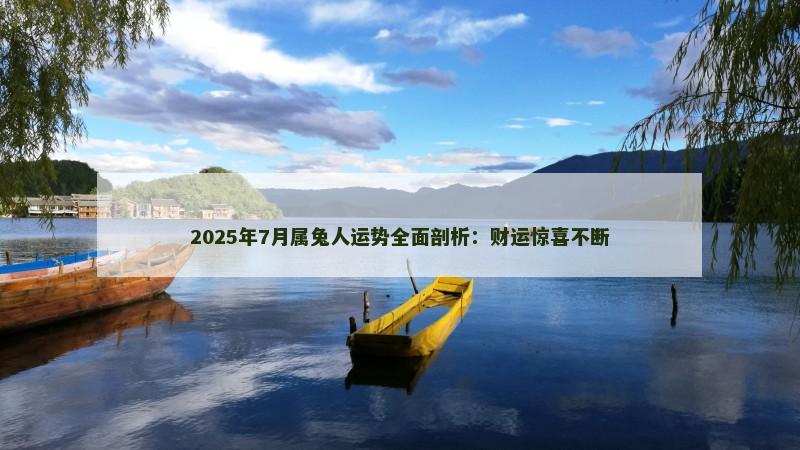 2025年7月属兔人运势全面剖析：财运惊喜不断