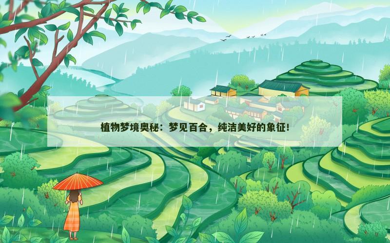 植物梦境奥秘：梦见百合，纯洁美好的象征！