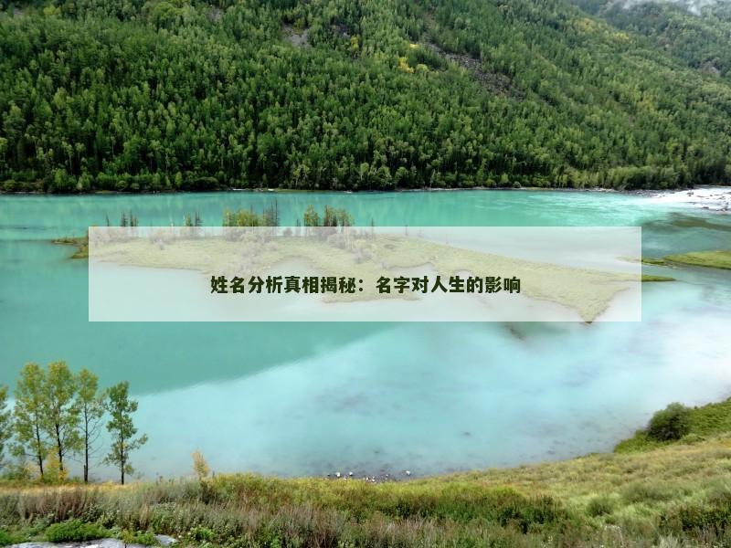 姓名分析真相揭秘：名字对人生的影响