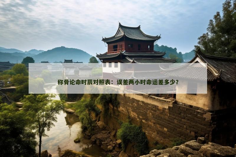 称骨论命时辰对照表：误差两小时命运差多少？