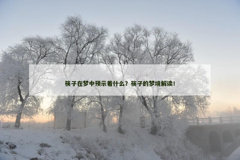 筷子在梦中预示着什么？筷子的梦境解读！