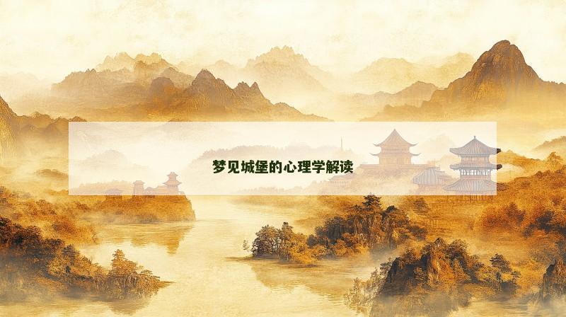 梦见城堡的心理学解读