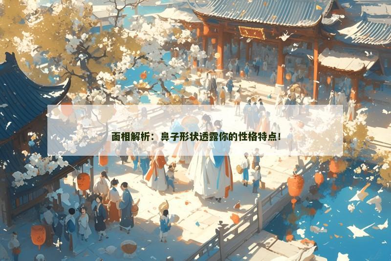 面相解析：鼻子形状透露你的性格特点！