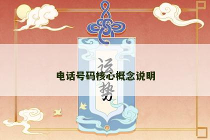 电话号码核心概念说明