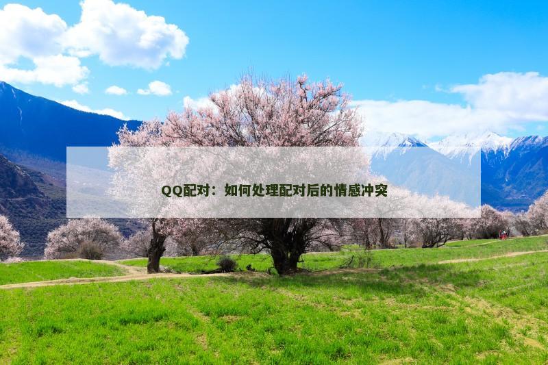QQ配对：如何处理配对后的情感冲突