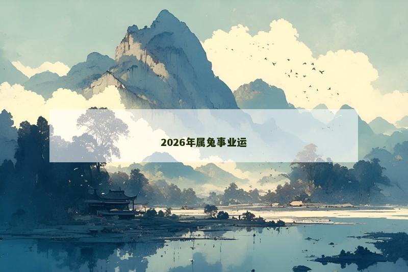 2026年属兔事业运