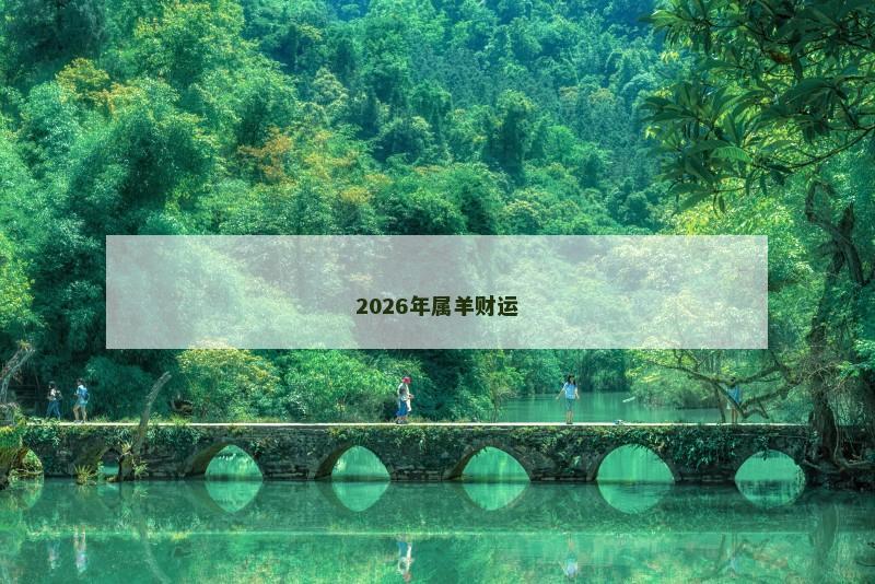 2026年属羊财运