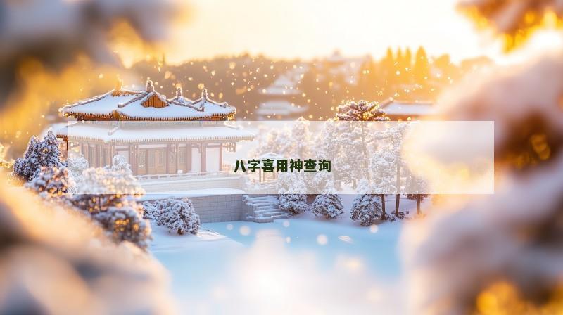 八字喜用神查询