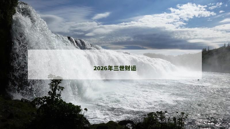 2026年三世财运