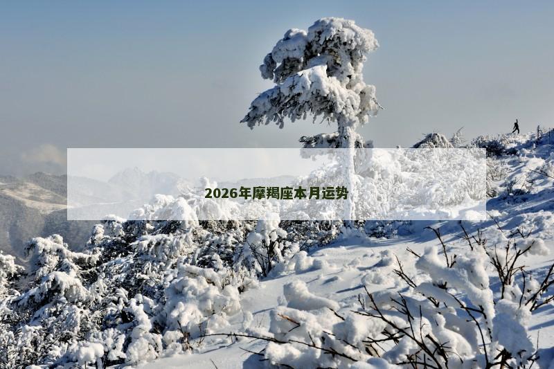 2026年摩羯座本月运势