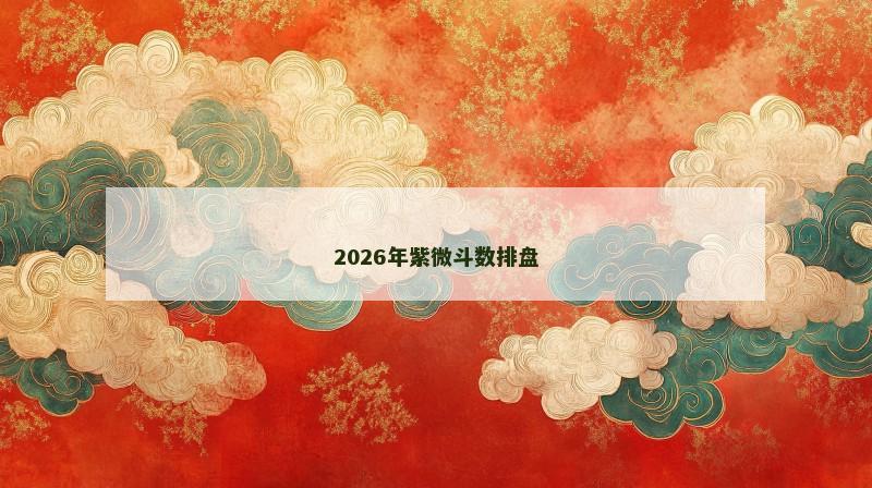 2026年紫微斗数排盘