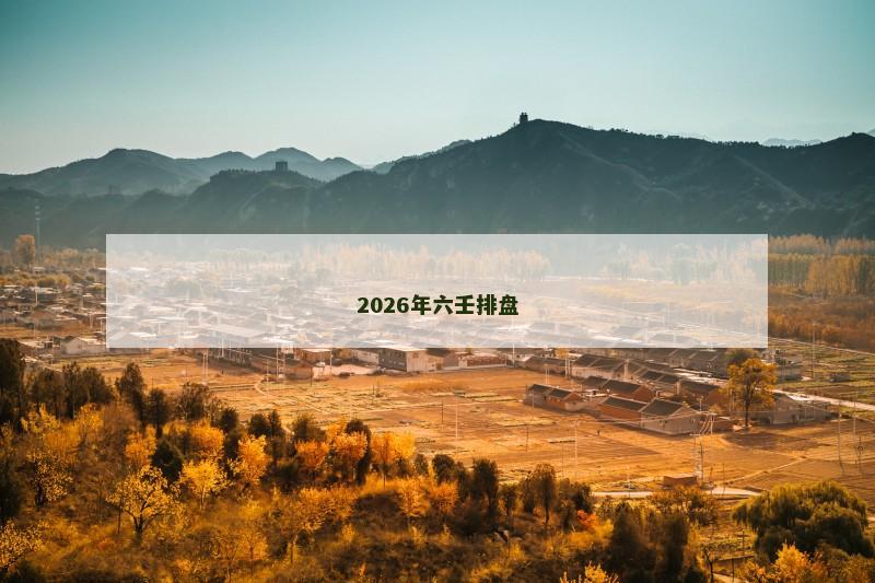 2026年六壬排盘