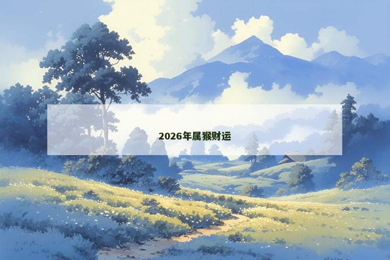 2026年属猴财运