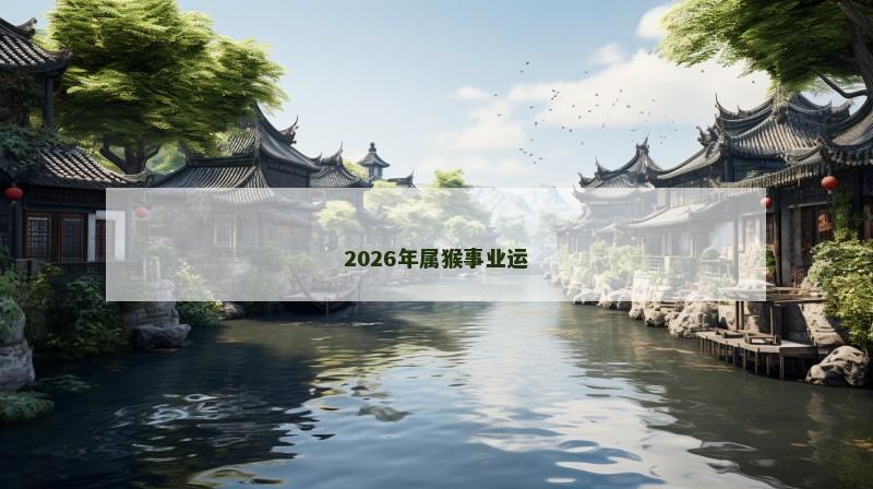 2026年属猴事业运