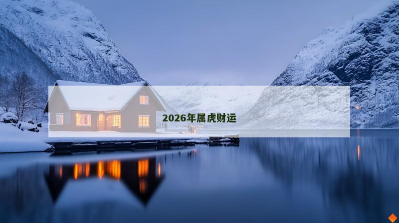 2026年属虎财运
