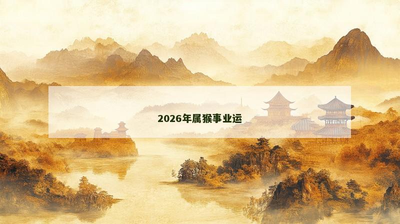2026年属猴事业运