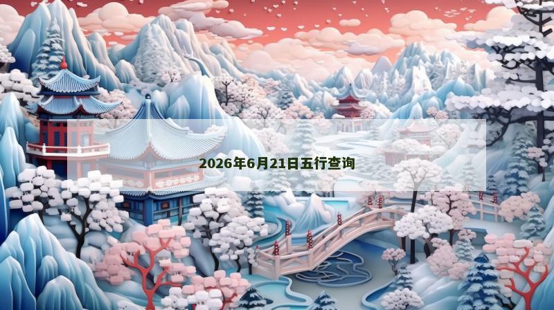 2026年6月21日五行查询