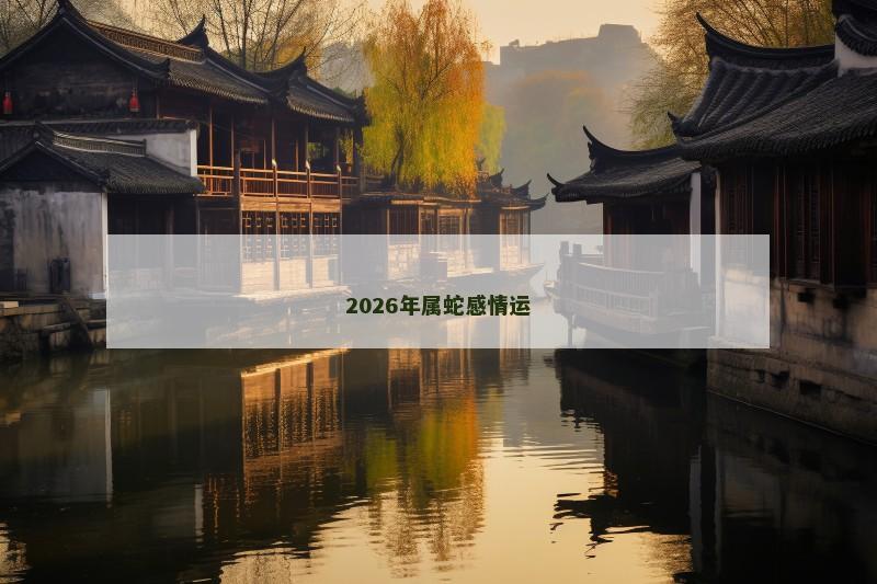 2026年属蛇感情运